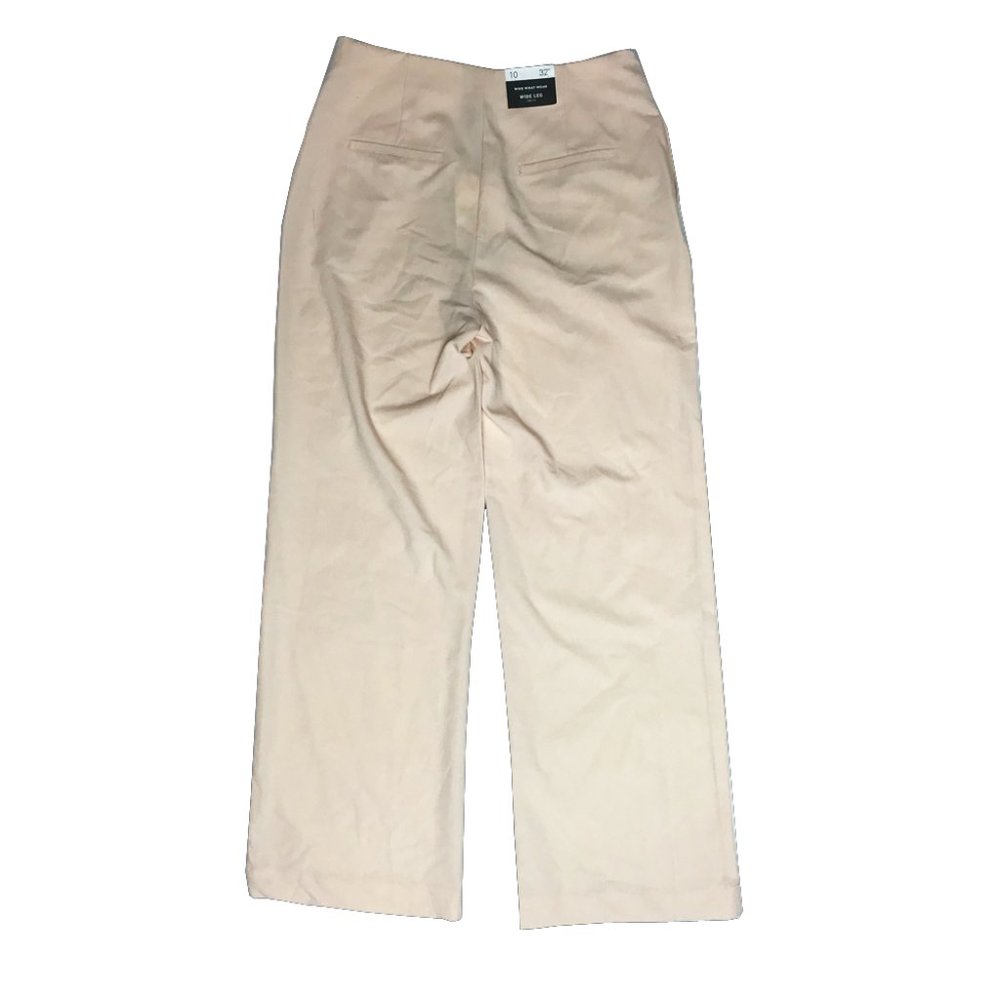 Light Pink High-Rise Silky Wide Leg Pull-On Pants - Picture 4 of 5